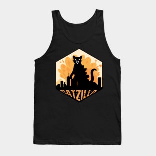 Catzilla City Cat Monster Tank Top